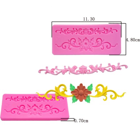 Καλούπι σιλικόνης λουλούδια 11.3x4.8cm